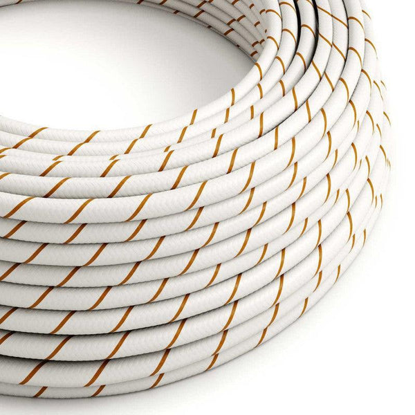 Textilkabel Celine Vit/Guld-Lampconcept.se