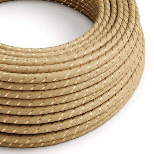 Textilkabel Jute/Koppar-Lampconcept.se