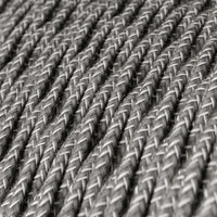 Tvinnad Textilkabel Neutral Grå-Lampconcept.se