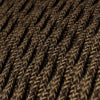 Tvinnad Textilkabel Brun Linne-Lampconcept.se