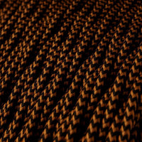 Tvinnad Textilkabel Svart/Whisky-Lampconcept.se