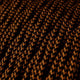Tvinnad Textilkabel Svart/Whisky