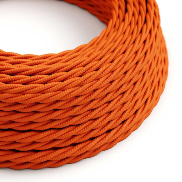 Tvinnad Textilkabel Orange-Lampconcept.se