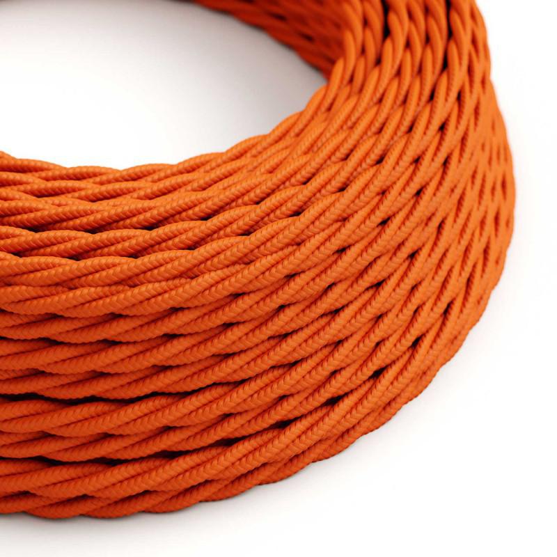 Tvinnad Textilkabel Orange-Lampconcept.se