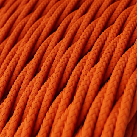 Tvinnad Textilkabel Orange-Lampconcept.se