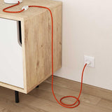 Tvinnad Textilkabel Orange-Lampconcept.se