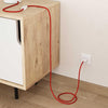 Tvinnad Textilkabel Röd-Lampconcept.se