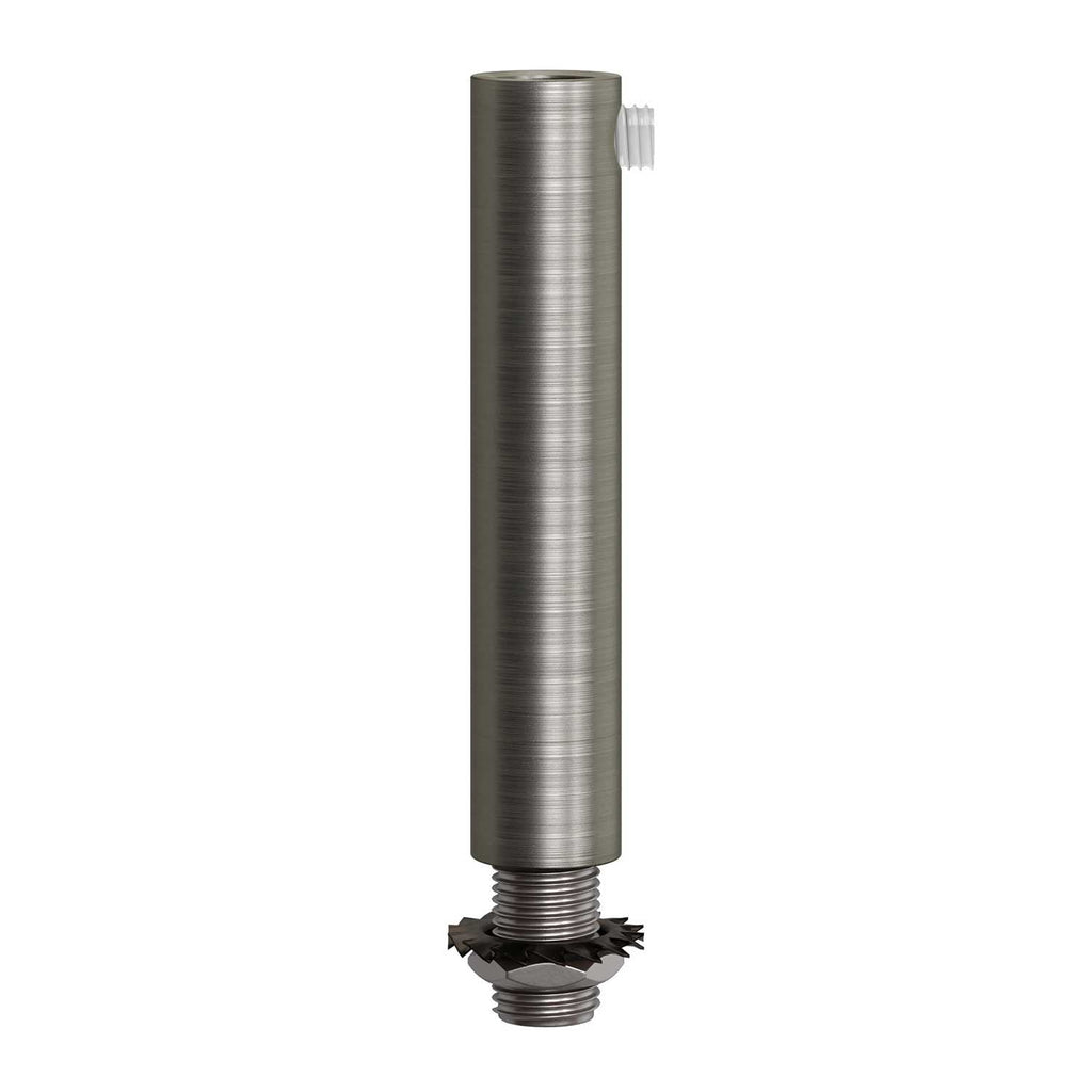 Cylinder Kabelklämma 7cm Borstad Krom-Lampconcept.se