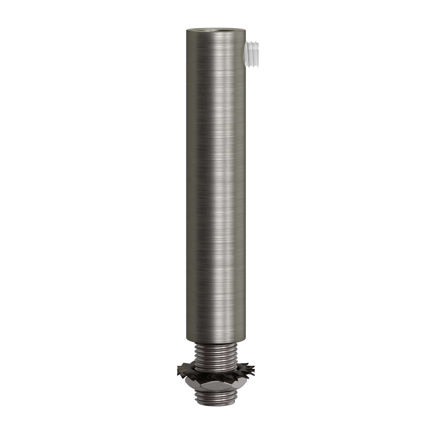 Cylinder Kabelklämma 7cm Borstad Krom-Lampconcept.se