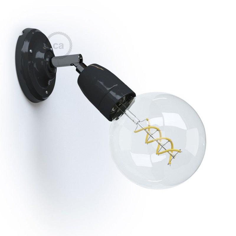 Fermaluce 90° Vägglampa Porslin Svart-Lampconcept.se