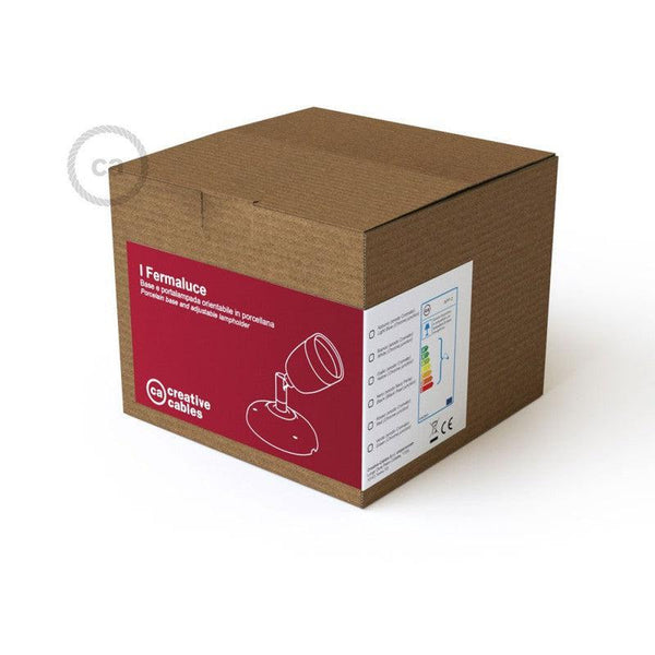 Fermaluce 90° Vägglampa Porslin Röd-Lampconcept.se