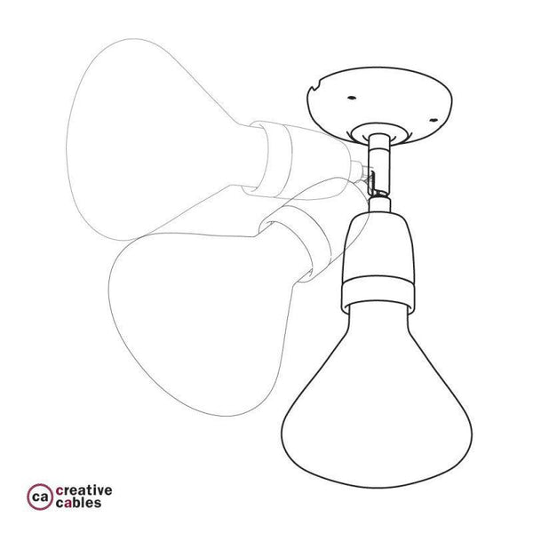 Fermaluce 90° Vägglampa Porslin Svart-Lampconcept.se