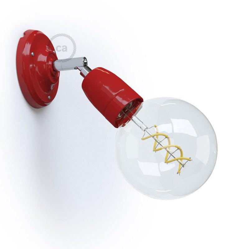 Fermaluce 90° Vägglampa Porslin Röd-Lampconcept.se