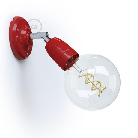 Fermaluce 90° Vägglampa Porslin Röd-Lampconcept.se