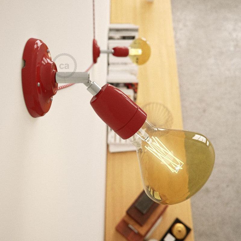 Fermaluce 90° Vägglampa Porslin Röd-Lampconcept.se