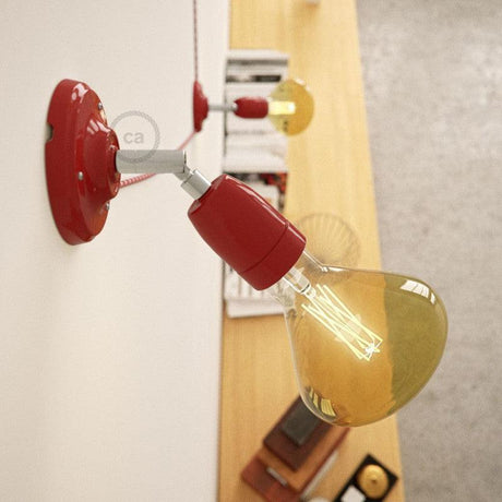 Fermaluce 90° Vägglampa Porslin Röd-Lampconcept.se