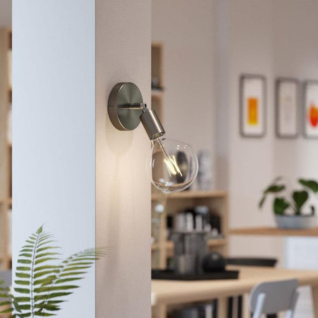 Fermaluce 90° Vägglampa Borstad Krom-Lampconcept.se