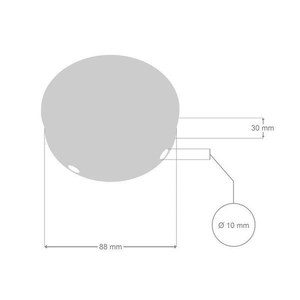 Takkopp 4x Sidohål Trä-Lampconcept.se