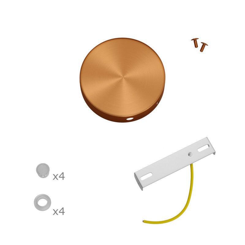 Takkopp 4x Sidohål Borstad Koppar-Lampconcept.se