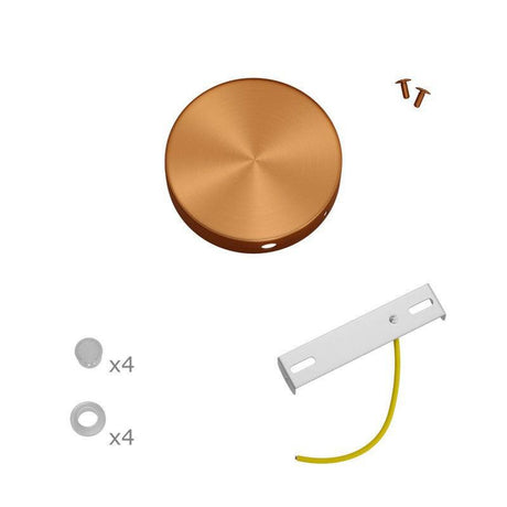 Takkopp 4x Sidohål Borstad Koppar-Lampconcept.se