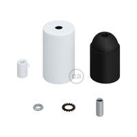Cylinder Lamphållare Matt Vit-Lampconcept.se