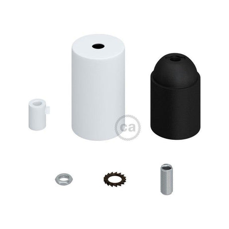 Cylinder Lamphållare Matt Vit-Lampconcept.se