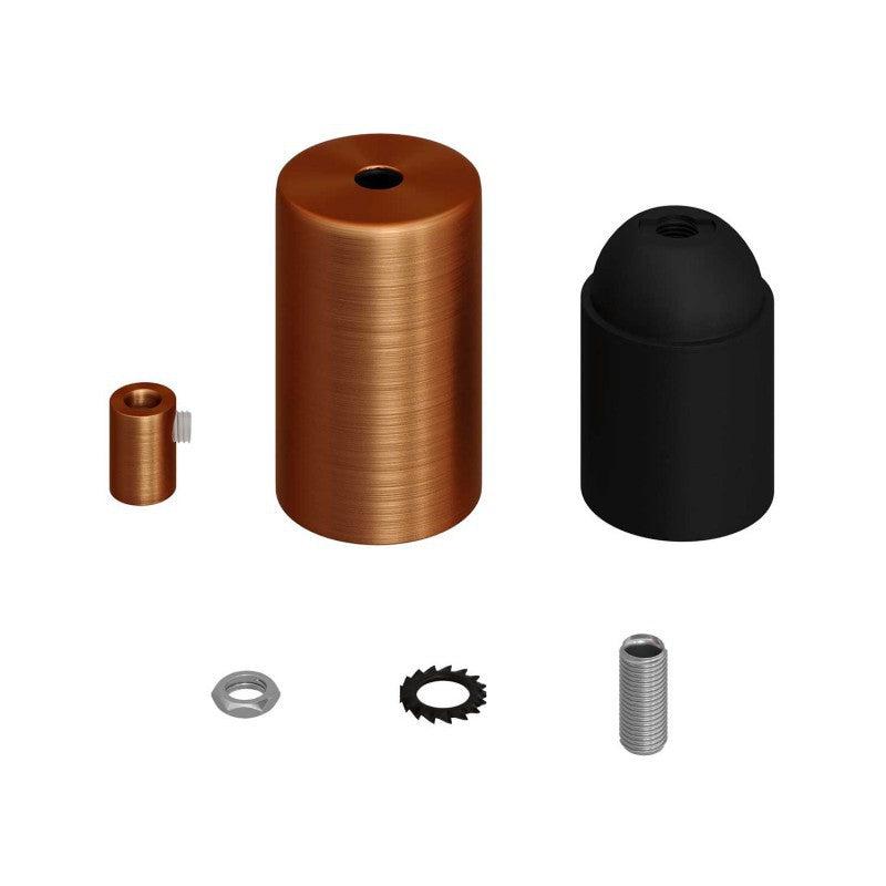 Cylinder Lamphållare Borstad Koppar-Lampconcept.se