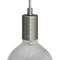 Cylinder Lamphållare Borstad Krom