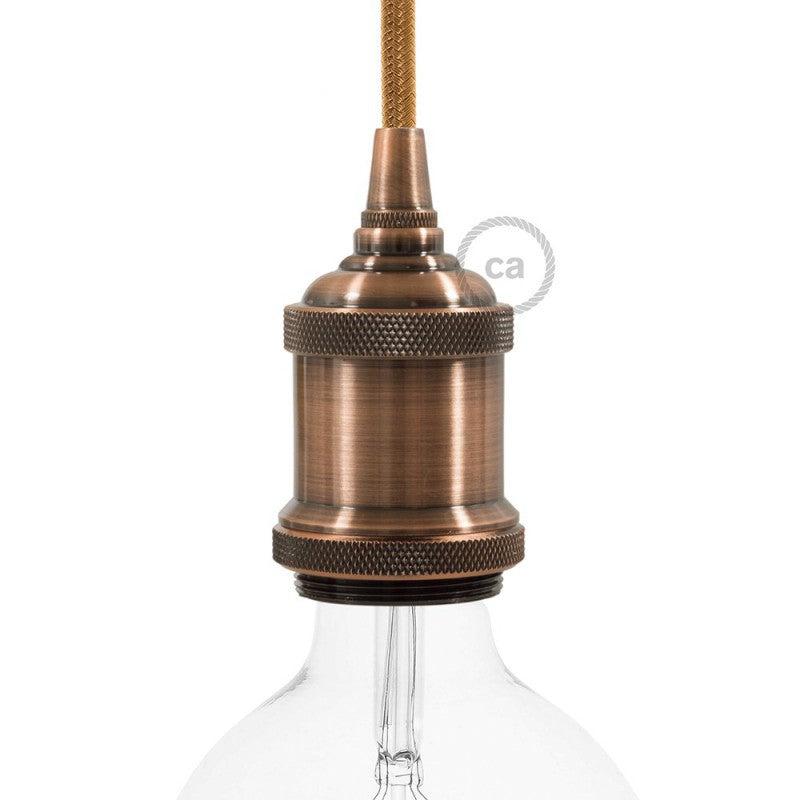 Vintage Lamphållare Borstad Koppar-Lampconcept.se