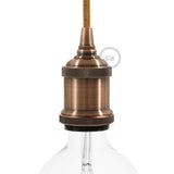 Vintage Lamphållare Borstad Koppar-Lampconcept.se
