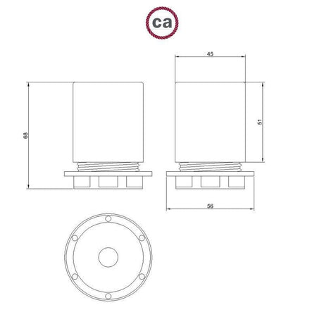 Lamphållare E27 Med Ring Vit-Lampconcept.se