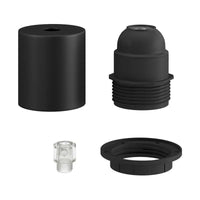 Lamphållare E27 Med Ring Svart-Lampconcept.se