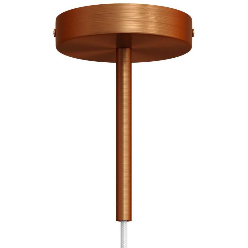 Takkopp För 1 Lampa Med 15cm Skaft Borstad Koppar-Lampconcept.se
