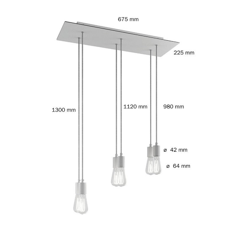 Cylinder 6-ljus Cluster Lampa Koppar-Lampconcept.se