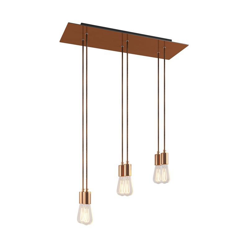 Cylinder 6-ljus Cluster Lampa Koppar-Lampconcept.se