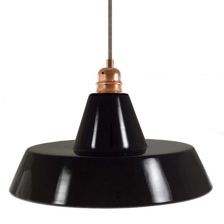 Ceramic Industriell Taklampa Ø30 Svart-Lampconcept.se