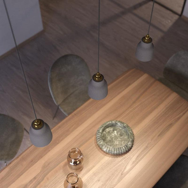 Ceramik Liten Small Taklampa Grå-Lampconcept.se