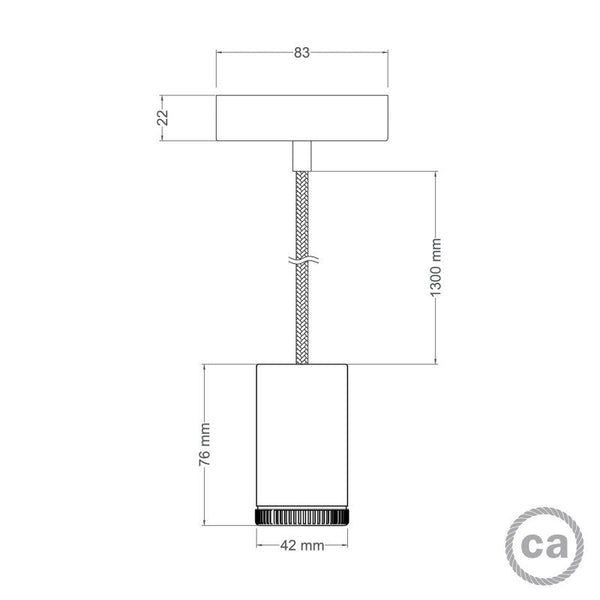 Mini Spotlight GU1d0 Taklampa Koppar-Lampconcept.se