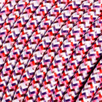 Textilkabel Pixel Fuchsia-Lampconcept.se