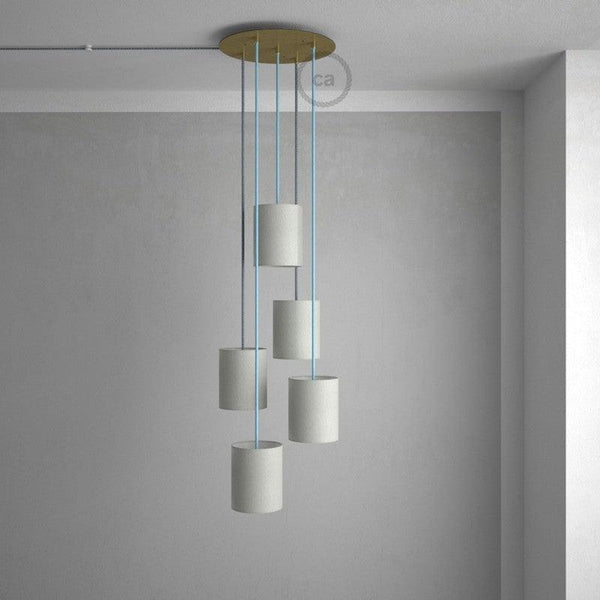Takkopp XXL För 5 lampor Ø40 Mässing-Lampconcept.se