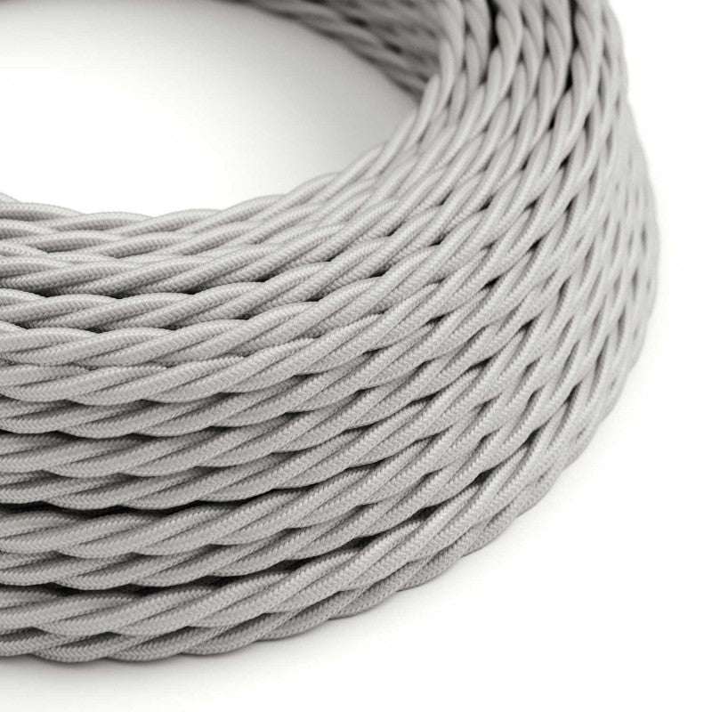 Tvinnad Textilkabel Silver-Lampconcept.se