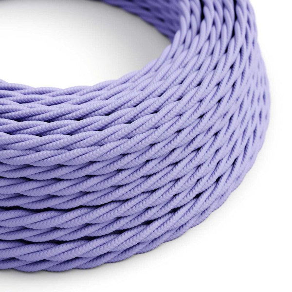 Tvinnad Textilkabel Violet Lila-Lampconcept.se