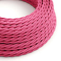 Tvinnad Textilkabel Fuchsia