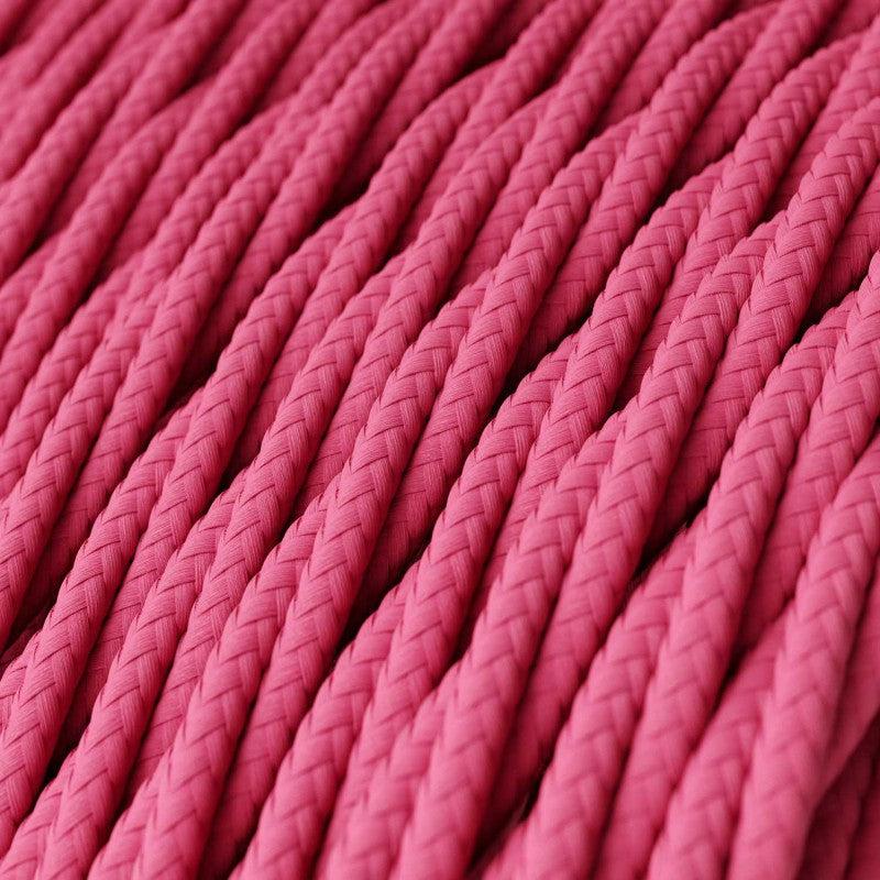 Tvinnad Textilkabel Fuchsia-Lampconcept.se