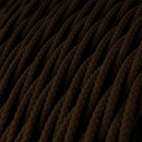 Tvinnad Textilkabel Mörkbrun-Lampconcept.se